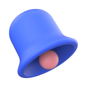 Blue notification bell emoji icon